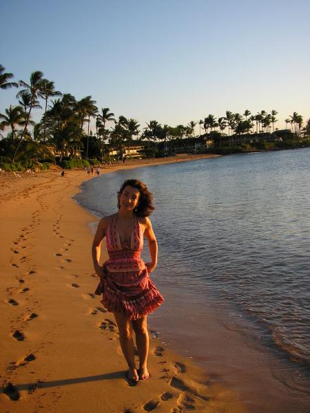 Dancing on the beach