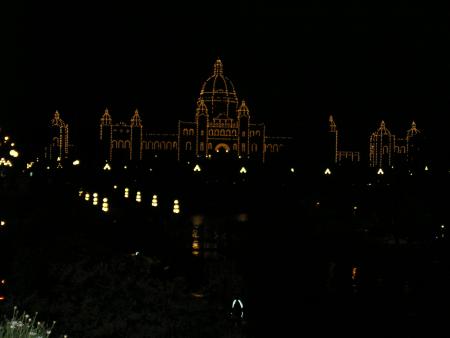 Parliament building by night