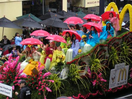 The Roses Festival under the rain