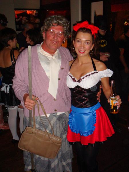 Paola with Mrs Doubtfire 